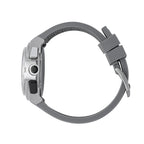 STOCKHOLM 42mm w. grey silicon band