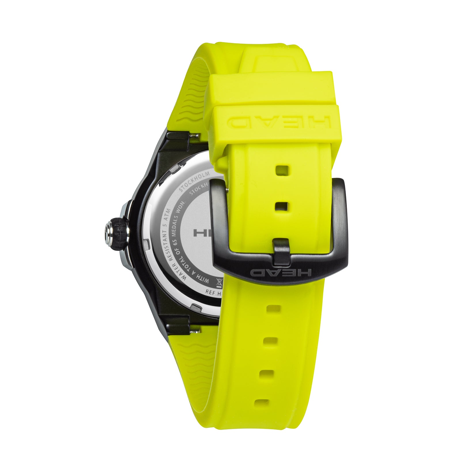 STOCKHOLM 42mm w. yellow silicon band