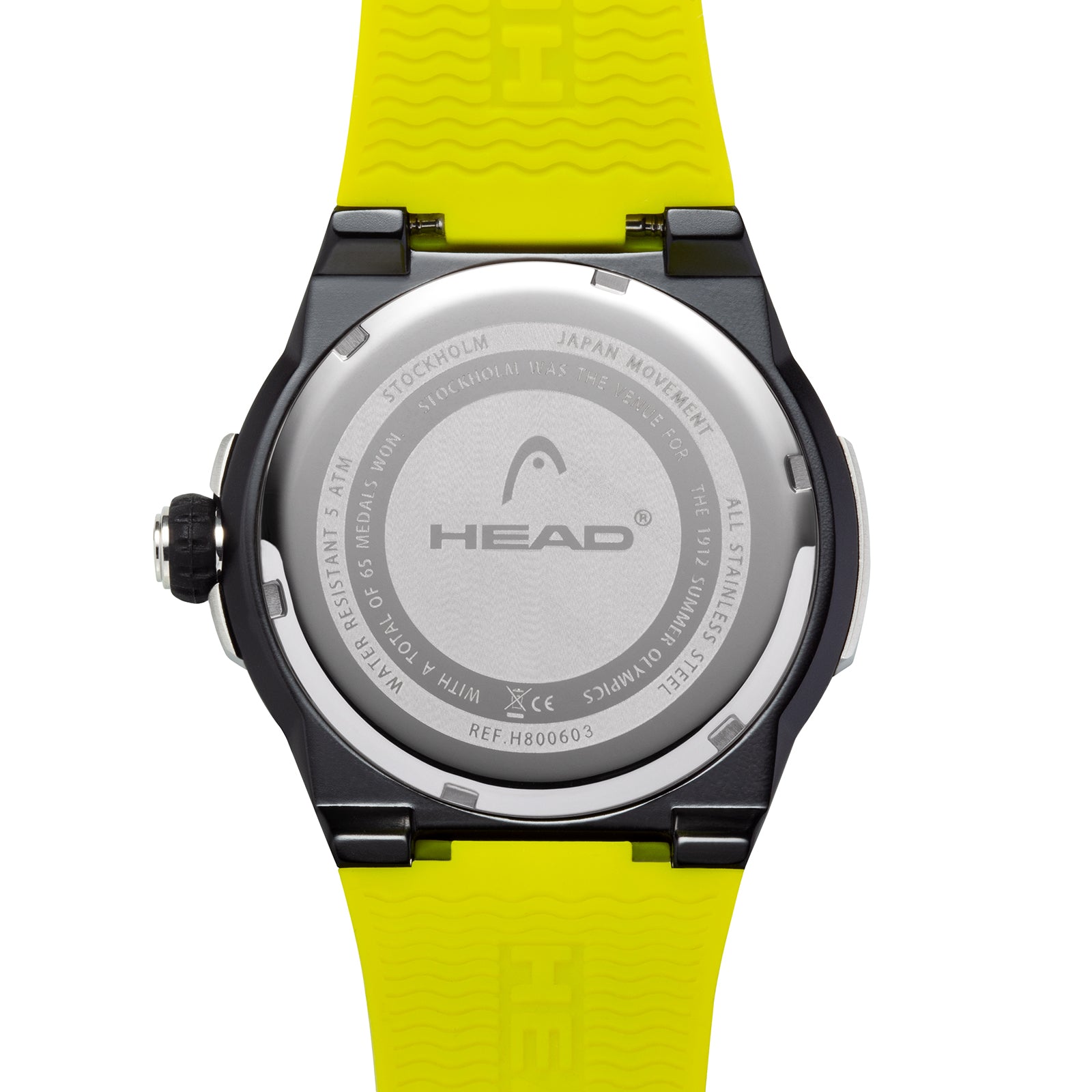 STOCKHOLM 42mm w. yellow silicon band