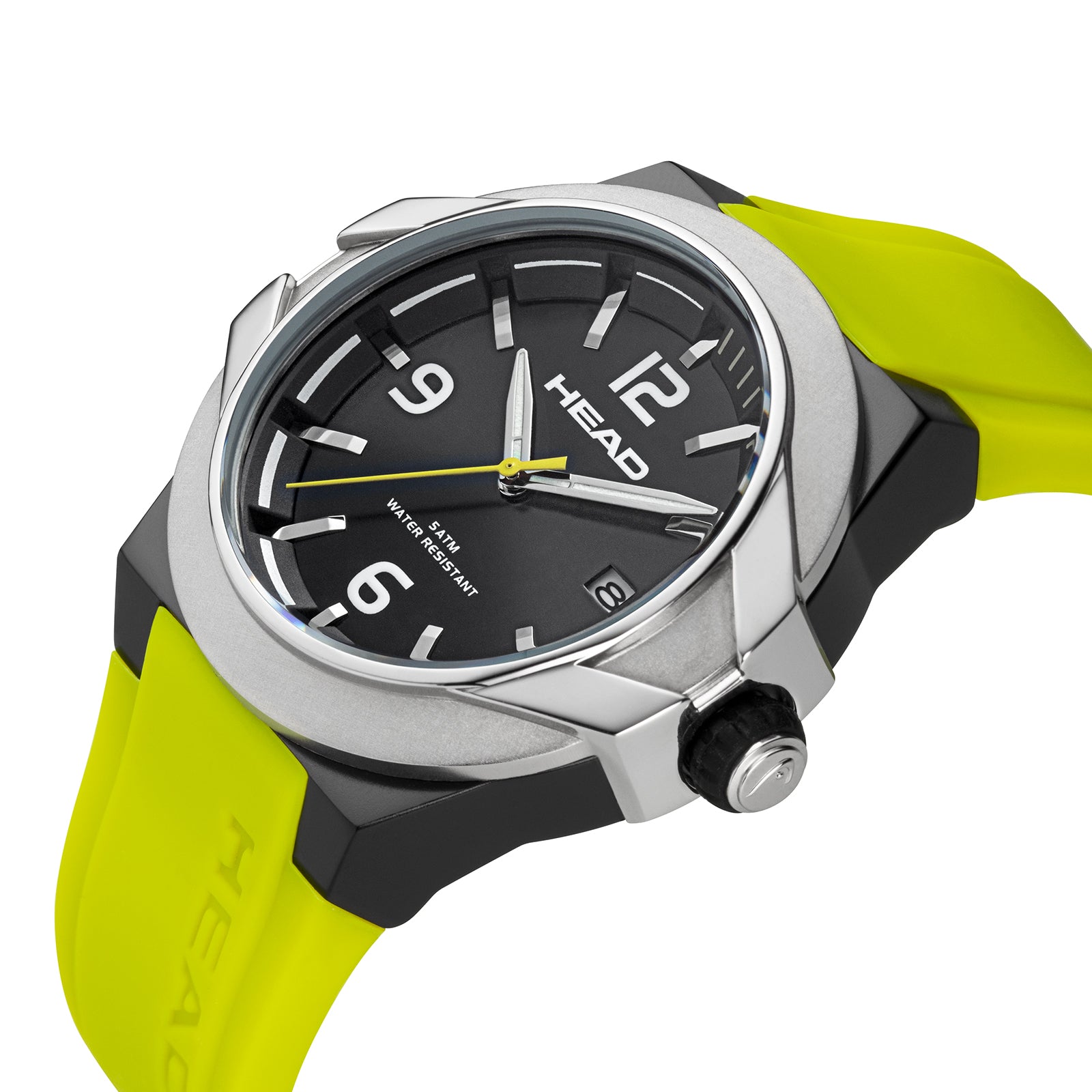 STOCKHOLM 42mm w. yellow silicon band