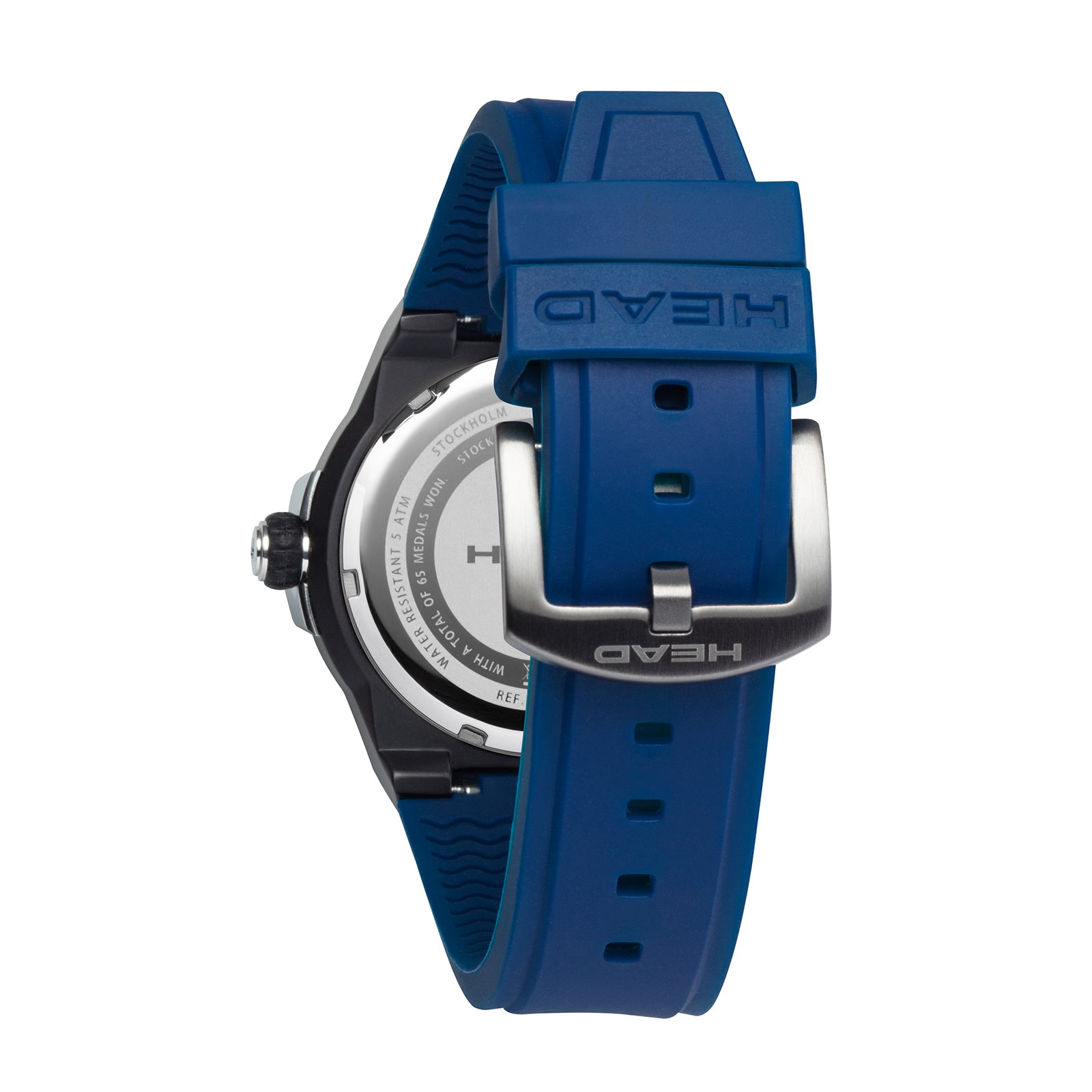 STOCKHOLM 42mm w. blue silicon band