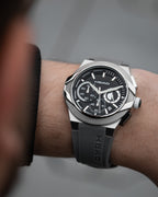 STOCKHOLM 42mm w. grey silicon band